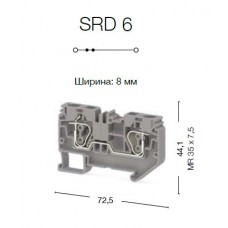 312192, Пружинная клемма серии  SRD 6 (Зеленый)  (упак 60 шт)