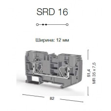312230, Пружинная клемма серии  SRD 16 (Бежевый)  (упак 30 шт)