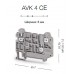 325229, Клеммник 3-х выводной, 4 мм.кв., (серый); AVK 4CE (упак 50 шт)