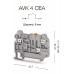 325239, Клеммник 3-х выводной, 4 мм.кв., (серый); AVK 4CEA (упак 50 шт)