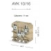 395100, Клеммник 4-х выводной, на DIN-рейку (MR35- MR32), 2x10-2x16 мм.кв., (бежевый);  AYK 10-16 (упак 20 шт)