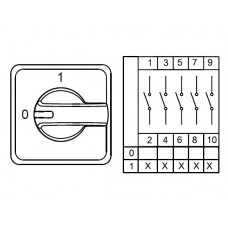 800090, CS010273E; Аварийные Переключатели Двухпозиционные (0-1); 5 FAZ 10 A 90° (упак 1 шт)