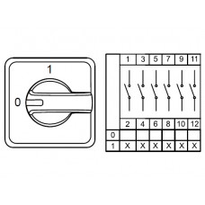 800100, CS010274E; Аварийные Переключатели Двухпозиционные (0-1); 6 FAZ 10 A 90° (упак 1 шт)